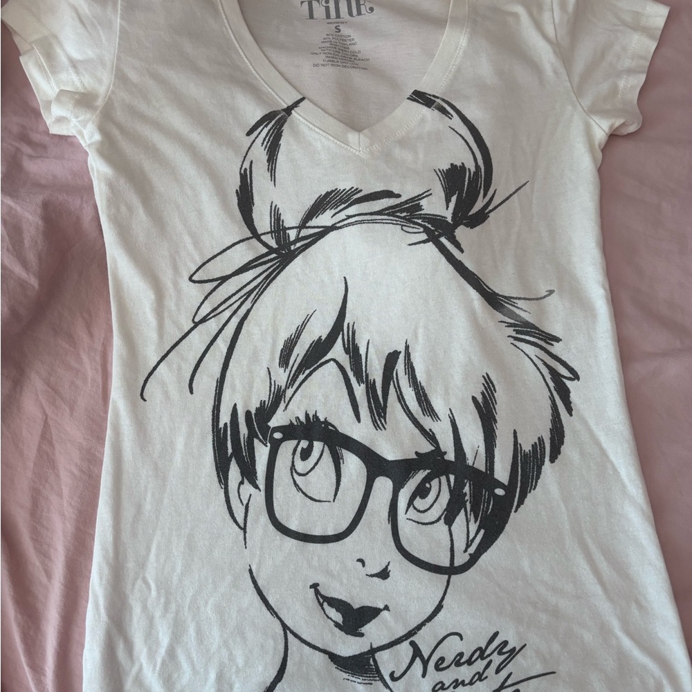White Graphic Tinkerbell tink t shirt